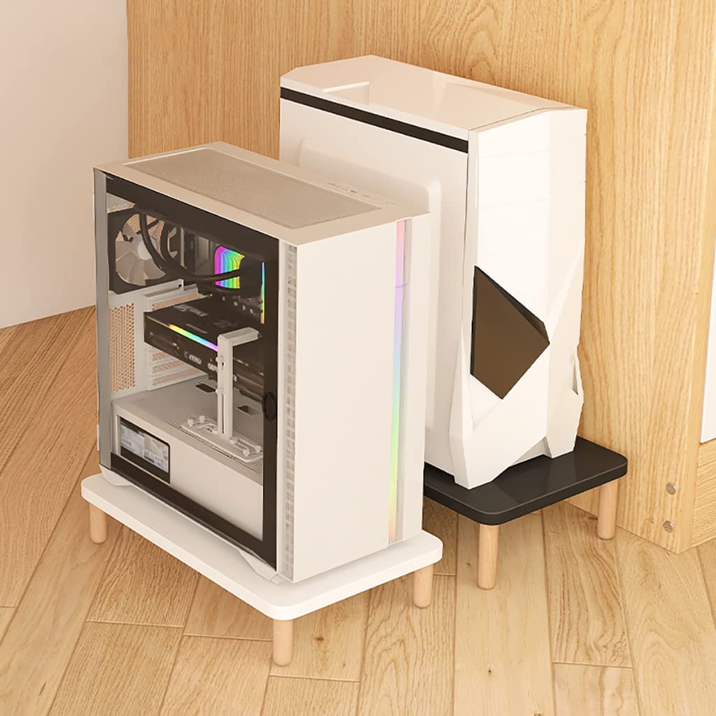 PC-Halterung aus Holz, einfache Installation, 25 kg Kapazität, Schreibtischzubehör, Monitorrahmen, stabile Computermöbel für Zuhause/Büro