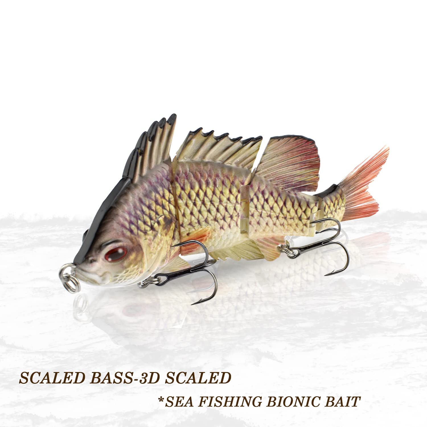 ODS Lure Esca Da Pesca Swimbait 170mm 70g - Coda In Pelle Realistica A Lento Affondamento - Per Trota, Spigola, Luccio, Persico