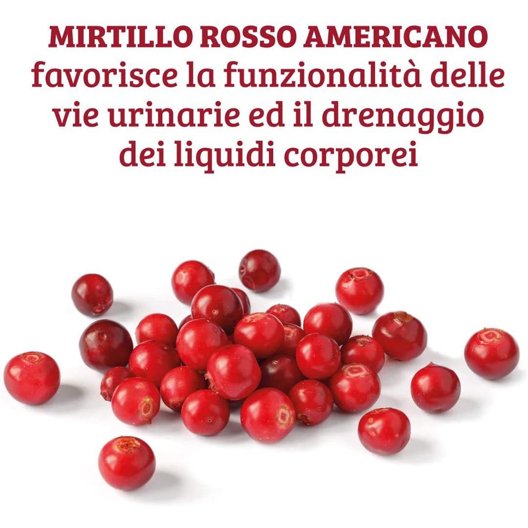 Colours of Life Cyst Cranberry - Integratore di Frutti di Mirtillo Rosso - per la Funzionalità delle Vie Urinarie e il Drenaggio dei Liquidi - Senza Glutine e Vegano, 60 Compresse