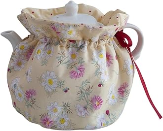 JOONOR Tea Cosy - 100% Cotton Printed Tea Cosy, Kitchen Tea Pot Dust Cover, Breakfast Warmer, Insulation and Keep Warm, 1Pack CH01-3