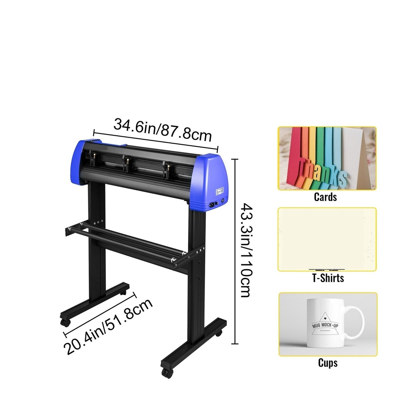 28 Zoll Vinyl Plotter Schild Schneidemaschine Software Signmaster Windows kompatibles System 20 Klingen LCD Schwarz for Handwerk Für den Heimwerkergebrauch