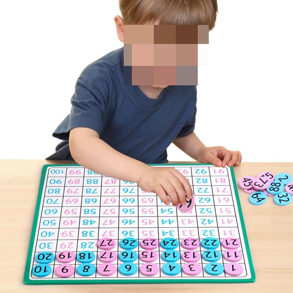Magnetic Hundred Number Board, Montessori Math Manipulative, 1-100 Number Recognition & Counting Toy