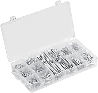 Alvinlite 200Pcs Compression Springs Assortment Kit, 20 Different Sizes Stainless Steel Springs, Spring Assortment for Shop and All Types Home Repairs & DIY