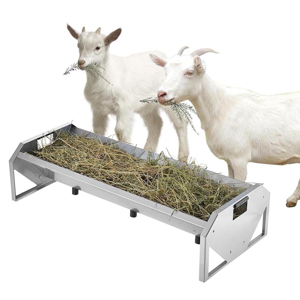 Canal de acero resistente para ganado, capacidad de 22 galones, para alimentar hasta 10 cabras para caballo, ovejas, cerdos, cobertizos de granja