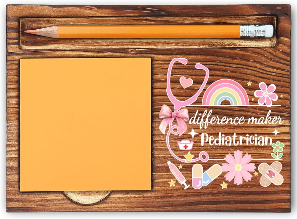 Pediatrician Gifts, Best Doctor Ever Gifts Pediatrician, Best Gift for Child Healthcare Professionals, Pediatrician Gift Self-Stick Note Pad Holder-LBB46