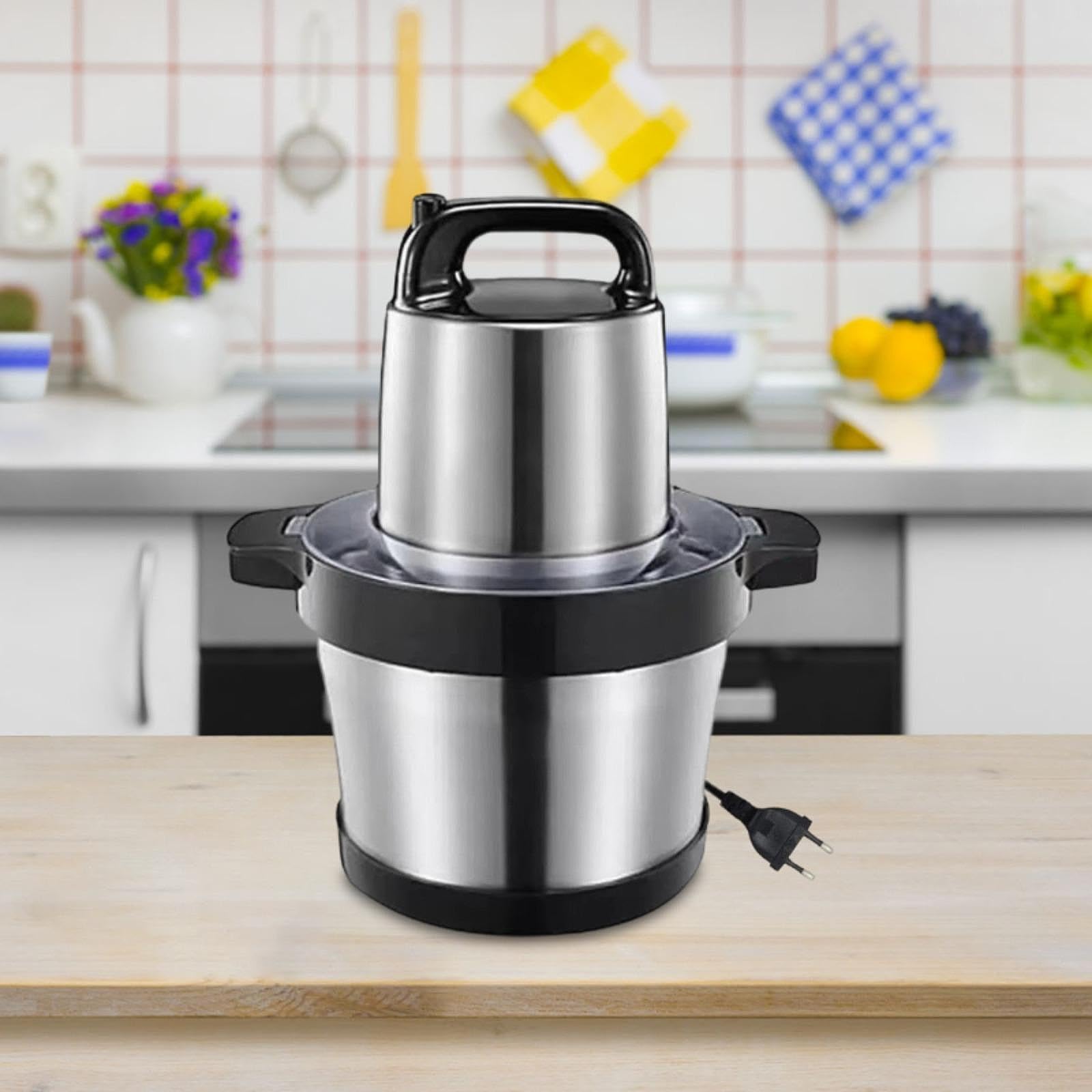 Eléctrica Cortadora de Verduras Procesador de Alimentos Mezclador Multifuncional de Cocina con Tazón de Gran Capacidad Adecuada
