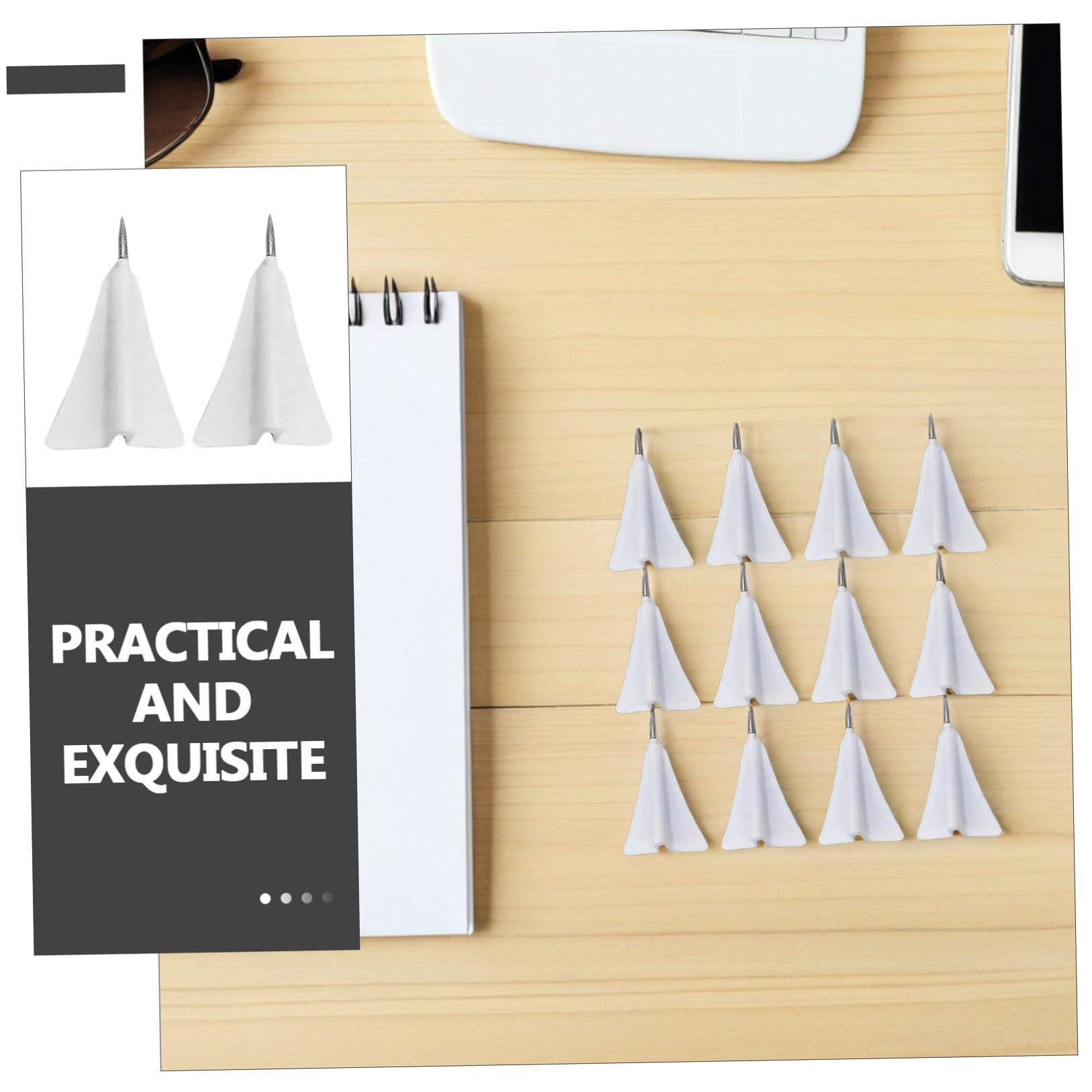 Punaises Créatives d'avion, Petites Punaises Compactes, Lot de 12 Pièces, Accessoires Pratiques pour Maison Et Bureau, Tableau D'affichage pour Chambre De Filles