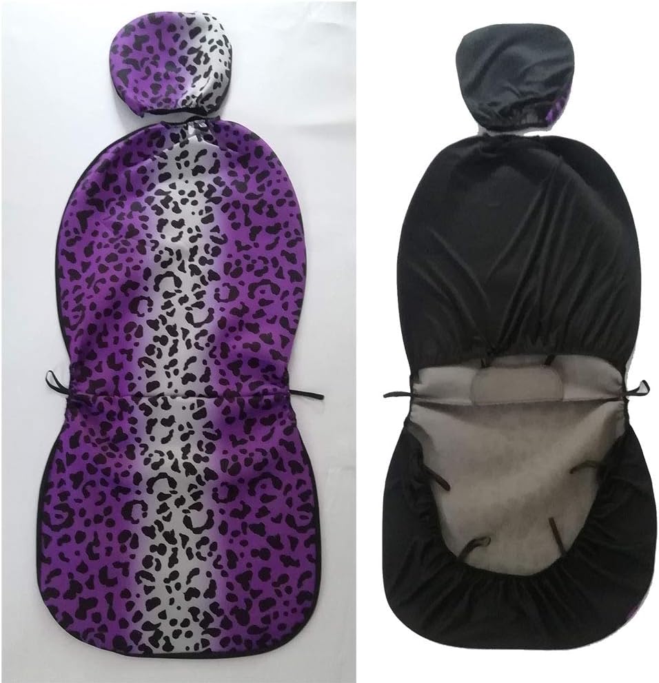 Leopard Animal Print Car Seat Covers Full Set Vehicle Seat Protector Car Covers for Auto Cars Sedan SUV Automotive Interior Accessories Purple
