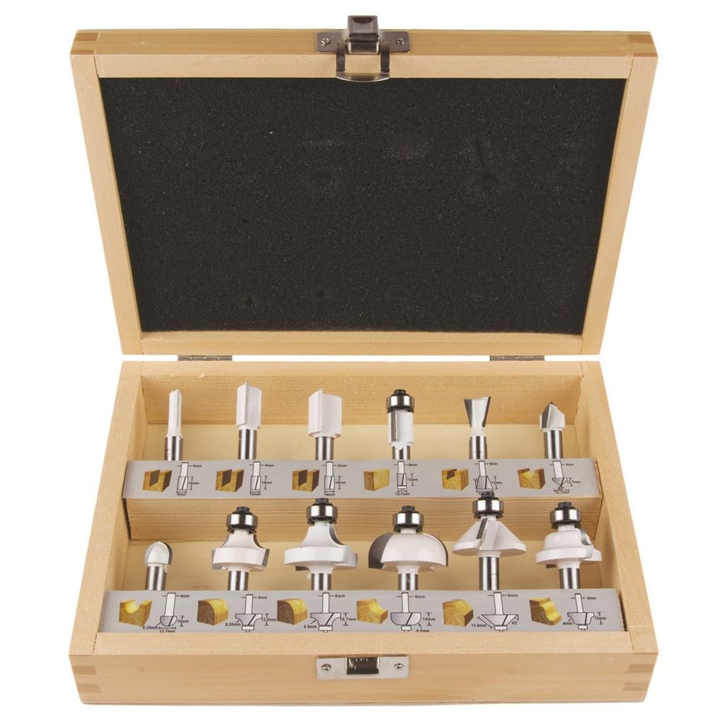 Makita Fräser Set, 8 mm, 12 Stück, D-53556 : Amazon.de: Baumarkt