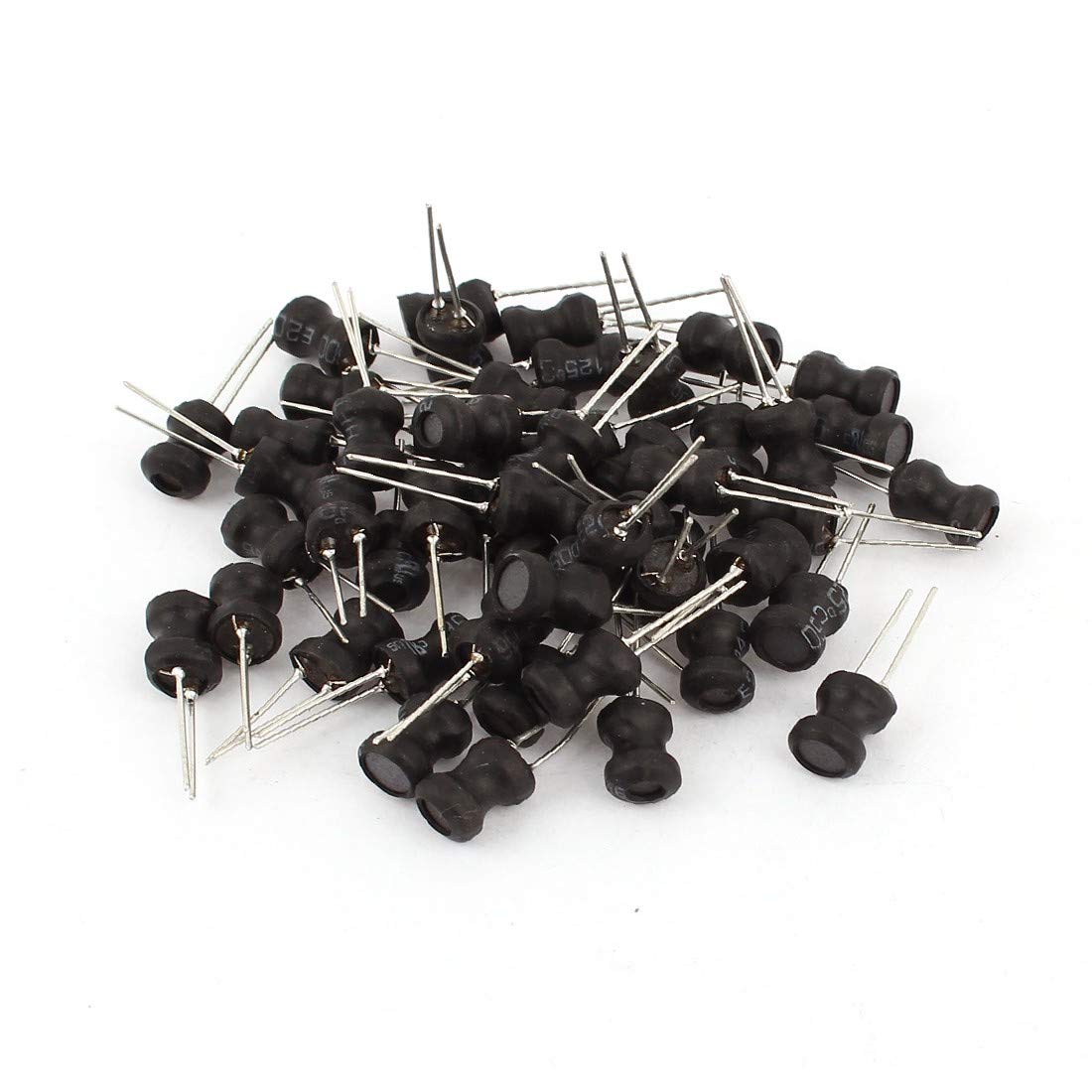 50pcs traversant 3,3uH 1,5A 6x8mm 10% d'inducteurs radiaux Noirs