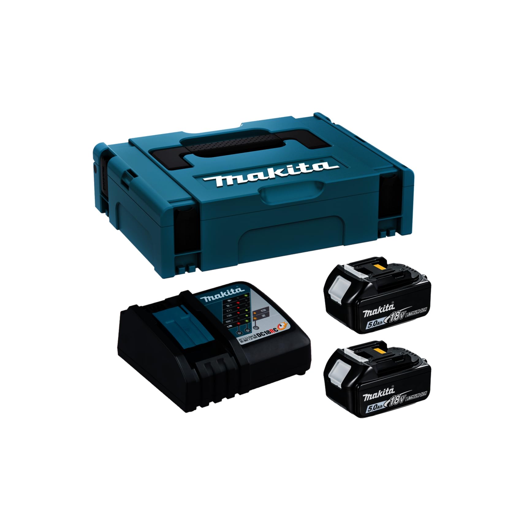 Makita 197803-2 18v Power Source Kit 2 x BL1850 5ah Batteries + DC18RC Charger
