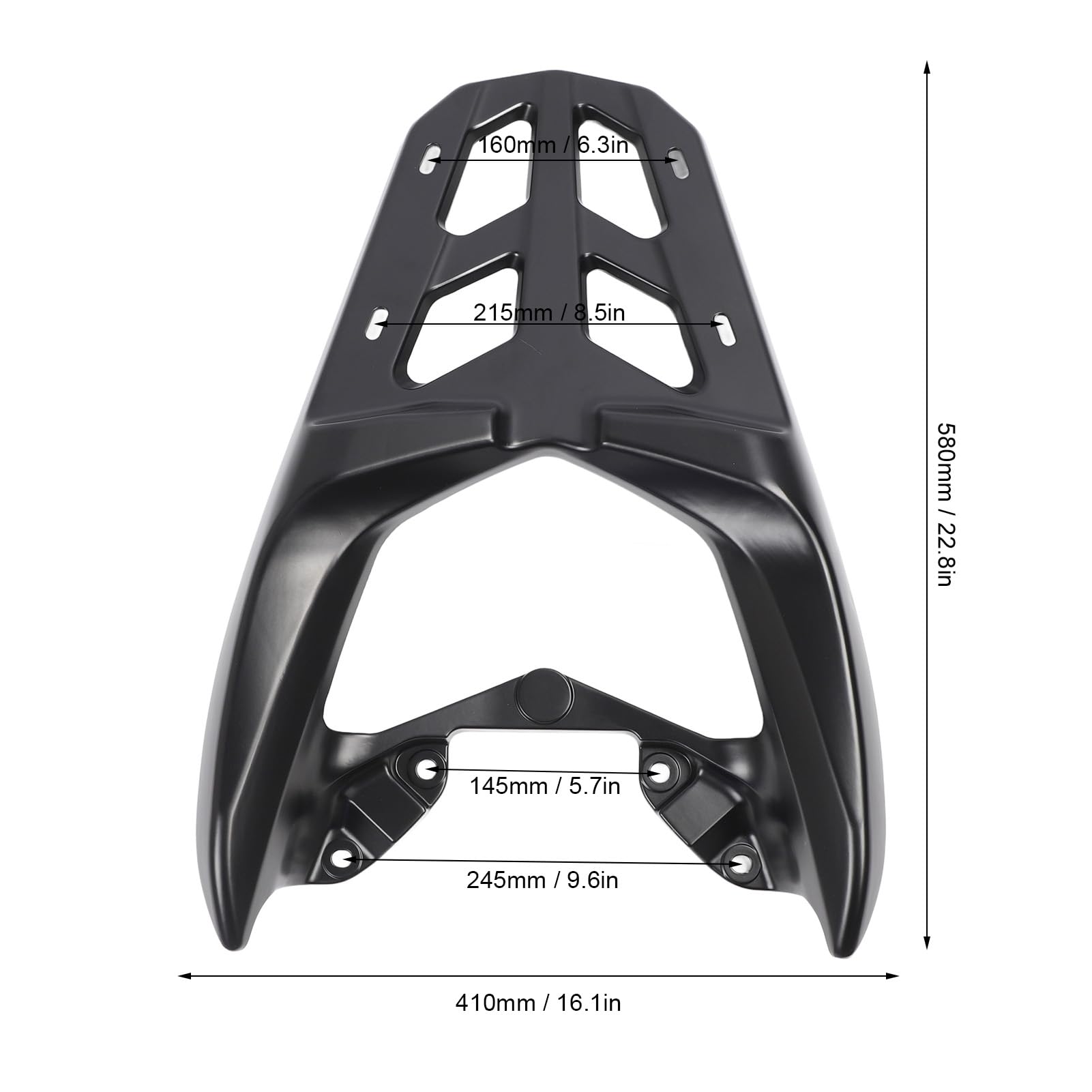Nmax155 Nmax125 Soporte Fuerte para Portaequipajes Trasero, Diseño Hueco para Almacenamiento Trasero de Motocicleta, Modelo Aplicable 2020-2024, Aleación de Aluminio