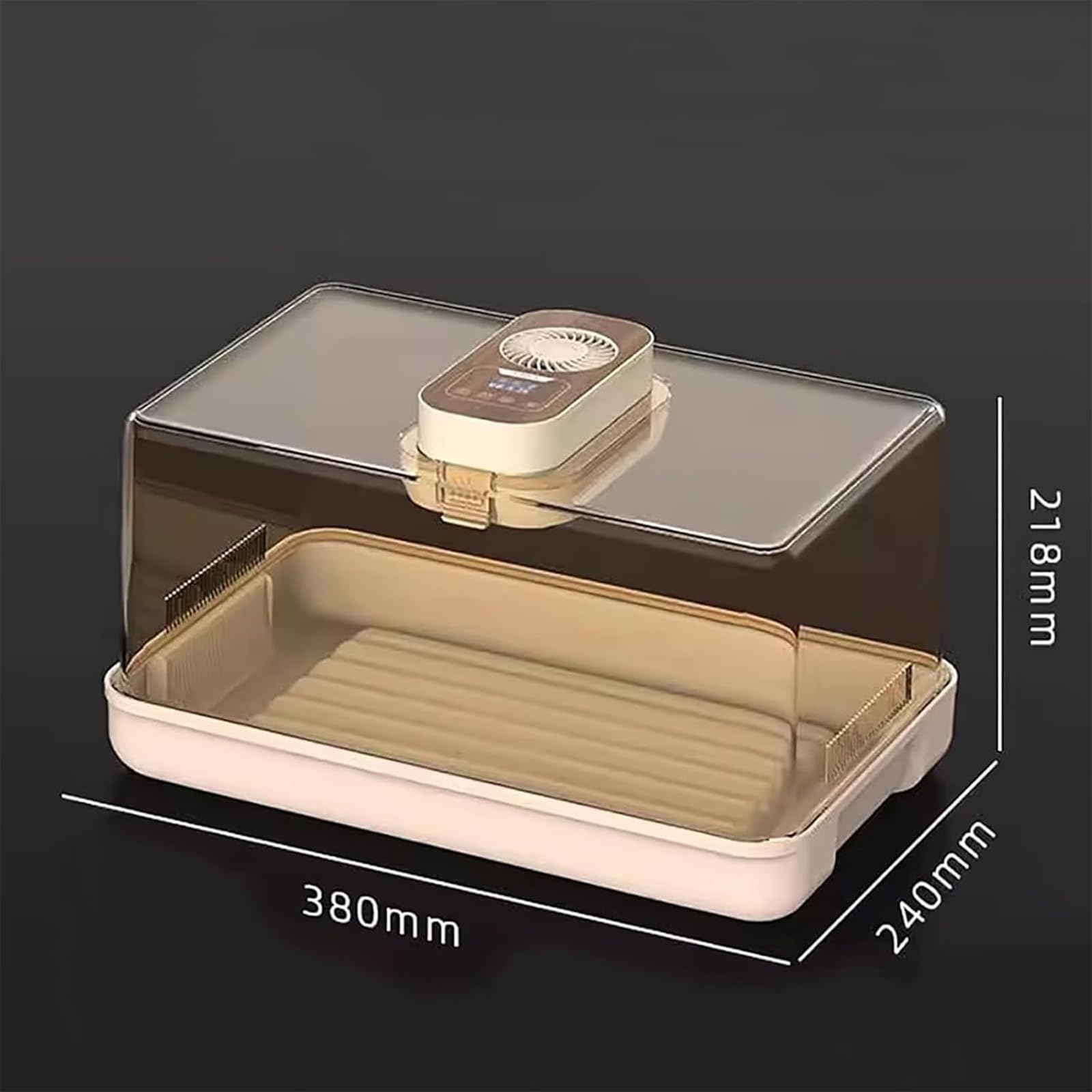 Bandeja eléctrica de descongelación de carne, caja de descongelación inteligente con tapa visual, circulación de aire de 360°, temporizador ajustable y control de temperatura para carne congelada