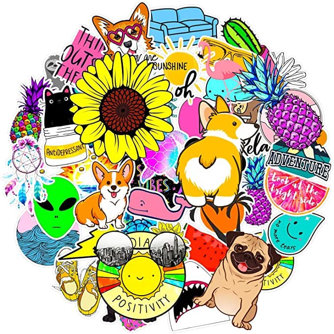 Photo 1 of 50pcs 100pcs Stickers Vinyl Water Proof TV Show Decal Funny Office Stickers for Laptops Skateboard Bumper Cars Computers Cool Teens Adults Decorations (Dog)