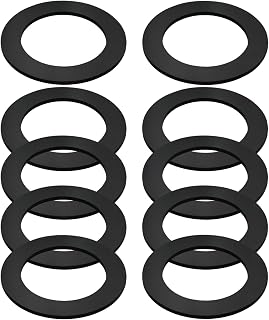 10-Pack Rubber Tub Drain Gasket, 1-3/4-Inch by 2-5/8-Inch, Bathtub Overflow Gasket Seal, Silicone Bathtub Drain Stopper - Prevent Tub Leakage