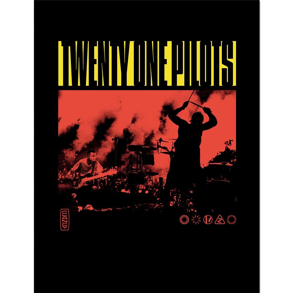 Pyramid International 21 Pilots (Live Fire) Collector Print (Framed) 30cm x 40cm - A Stunning Artwork to Enhance Your Collection or Living Space, One Size