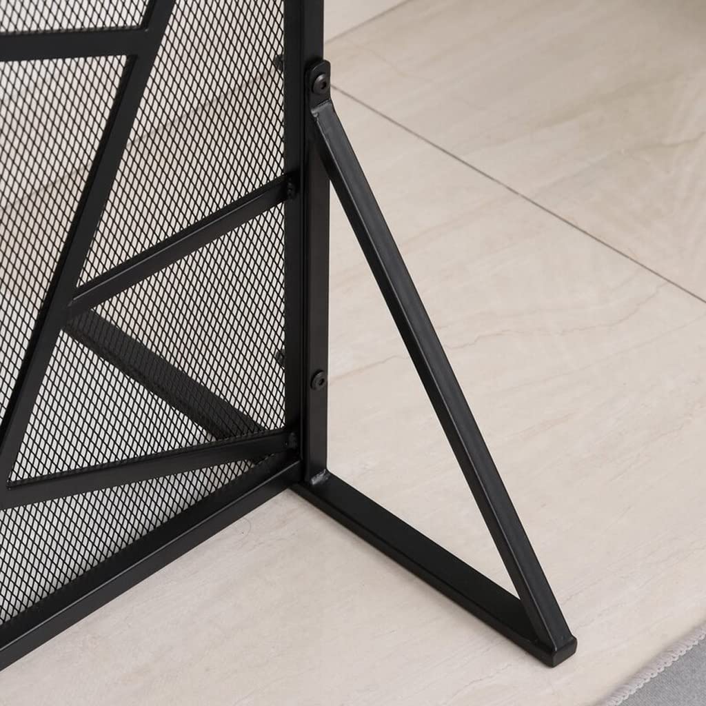 Schermi per Caminetti di Guardia Semplice Schermo da camino in ferro battuto decorazione vuota Camino Schermo divisorio Schermo for la casa Fence Recinzione Spark scintilla Accessori per Caminetti in
