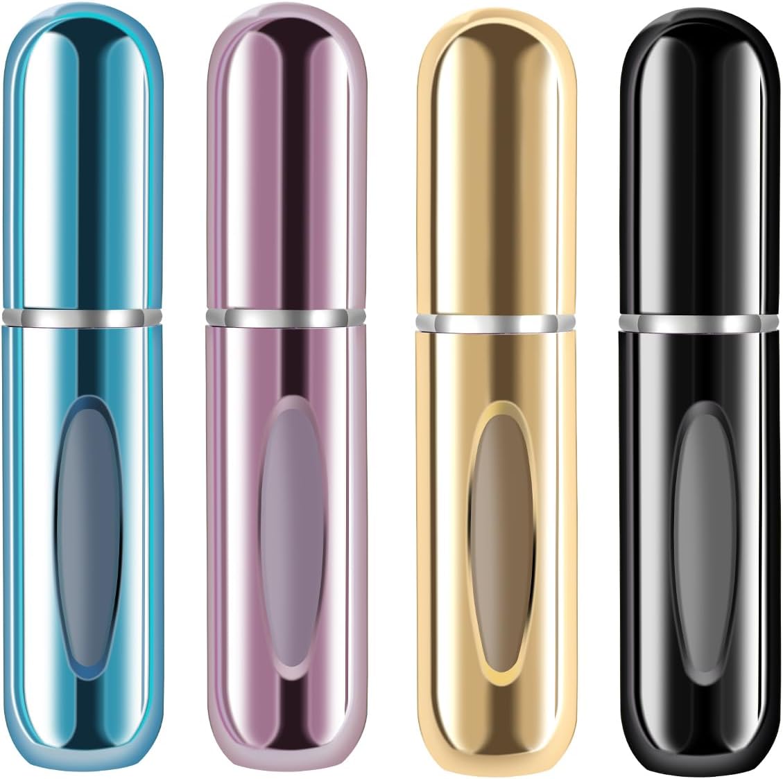 Yamadura Yuesuo Mini Refillable Perfume Portable Atomizer Bottle Refillable Perfume Spray, Refill Pump Case For Traveling And Outgoing (5Ml, 4 Pack), Transparent