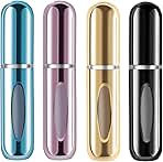 Yamadura Mini Refillable Perfume Portable Atomizer Bottle Refillable Perfume Spray, Refill Pump Case for Traveling and Outgoing (5ml, 4 Pack) 4