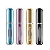 Yamadura Mini Refillable Perfume Portable Atomizer Bottle Refillable Perfume Spray&comma; Refill Pump Case for Traveling and Outgoing &lpar;5ml&comma; 4 Pack&rpar; 4
