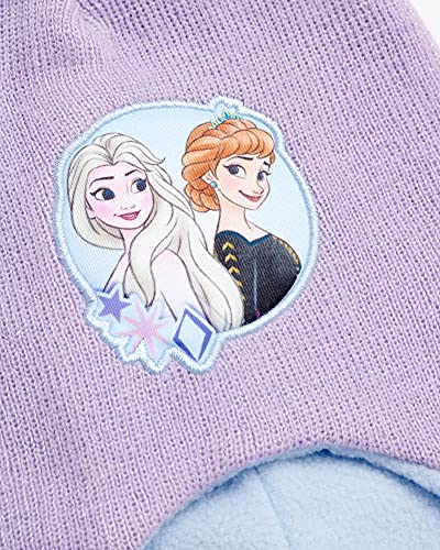 Disney Girls Toddler Winter Hat And Mittens Set Ages 2-4 Or Frozen 2 Elsa & Anna Hat And Kids Gloves Set For Ages 4-73