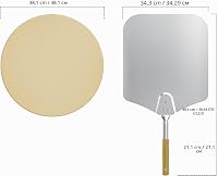 Set de copt pizza din oțel inoxidabil onlyfire, inel pentru pizza pentru grătar tip kettle Weber de 57 cm, pentru grătar cu cărbuni 3