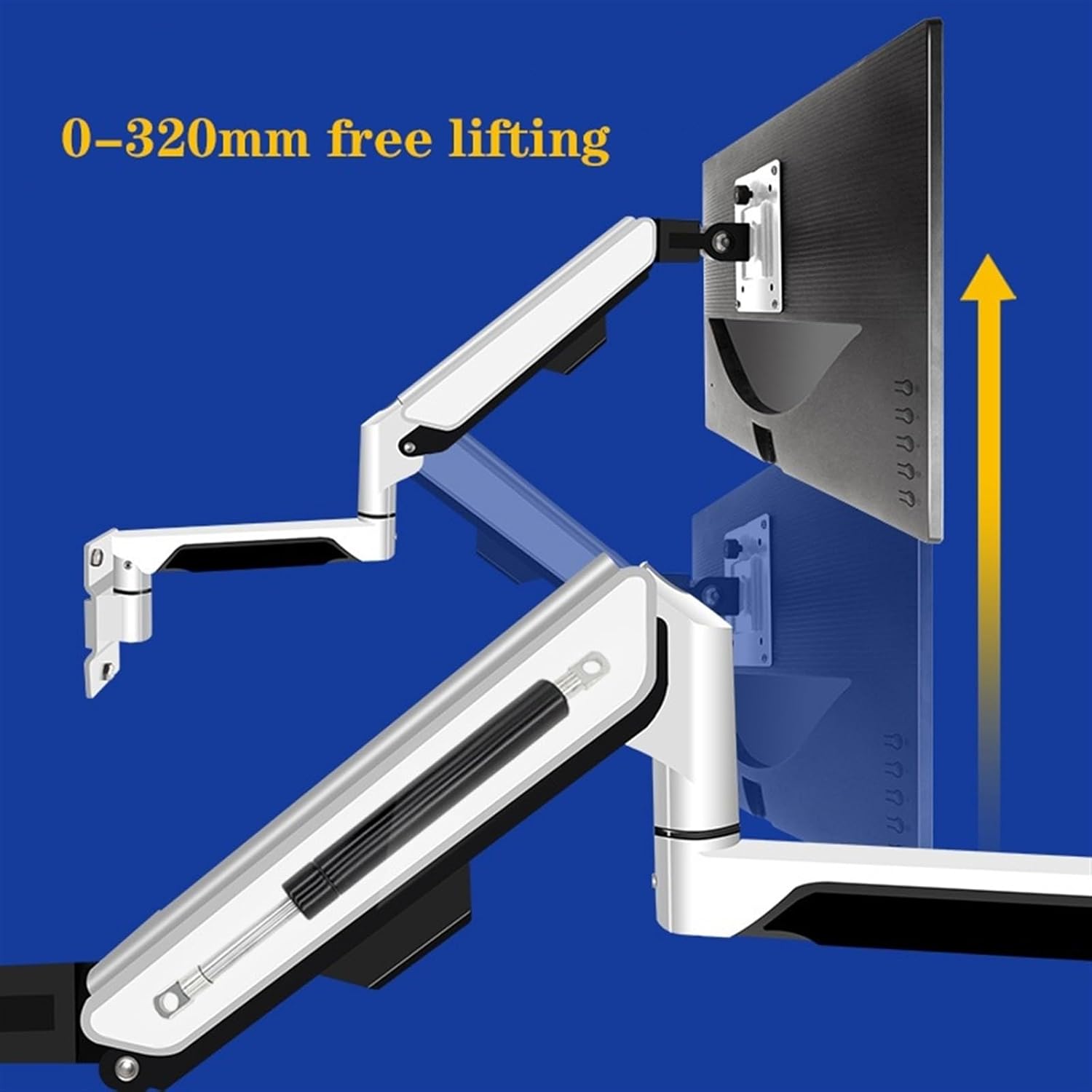 調整可能なアームマウントモニターマウント、 フルモーション空気圧スプリング モニター マウント アーム、最大 32