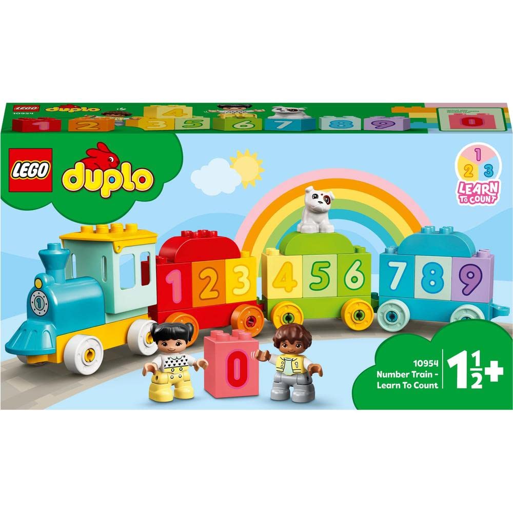 LEGO 10914 Duplo La Boîte de Briques Deluxe, Jeu de Construction & 10954 Duplo Le Train des Chiffres - Apprendre à Compter, Jouet d’Apprentissage, Jeu Éducatif, Ludique