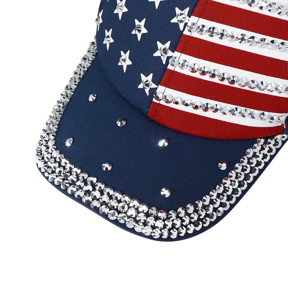 Amazon.com: SIQITECHNO Women Rhinestone American Flag