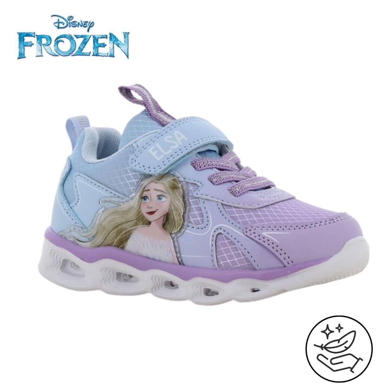 Leomil Frozen Zapatillas con Luces Niña | Zapatos con luces para niñas, Ligeros y cómodos, Ideal para la escuela y el tiempo libre, Disney Frozen, Regalo para Niños