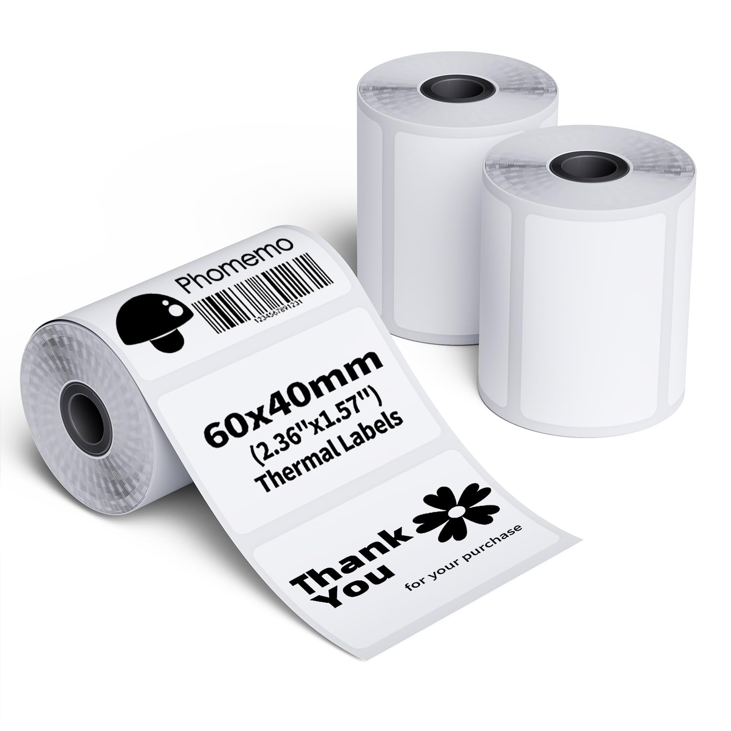 Phomemo M220 M221 M200 Etichette autoadesive termiche 60x40mm 180 etichette 3 rotoli
