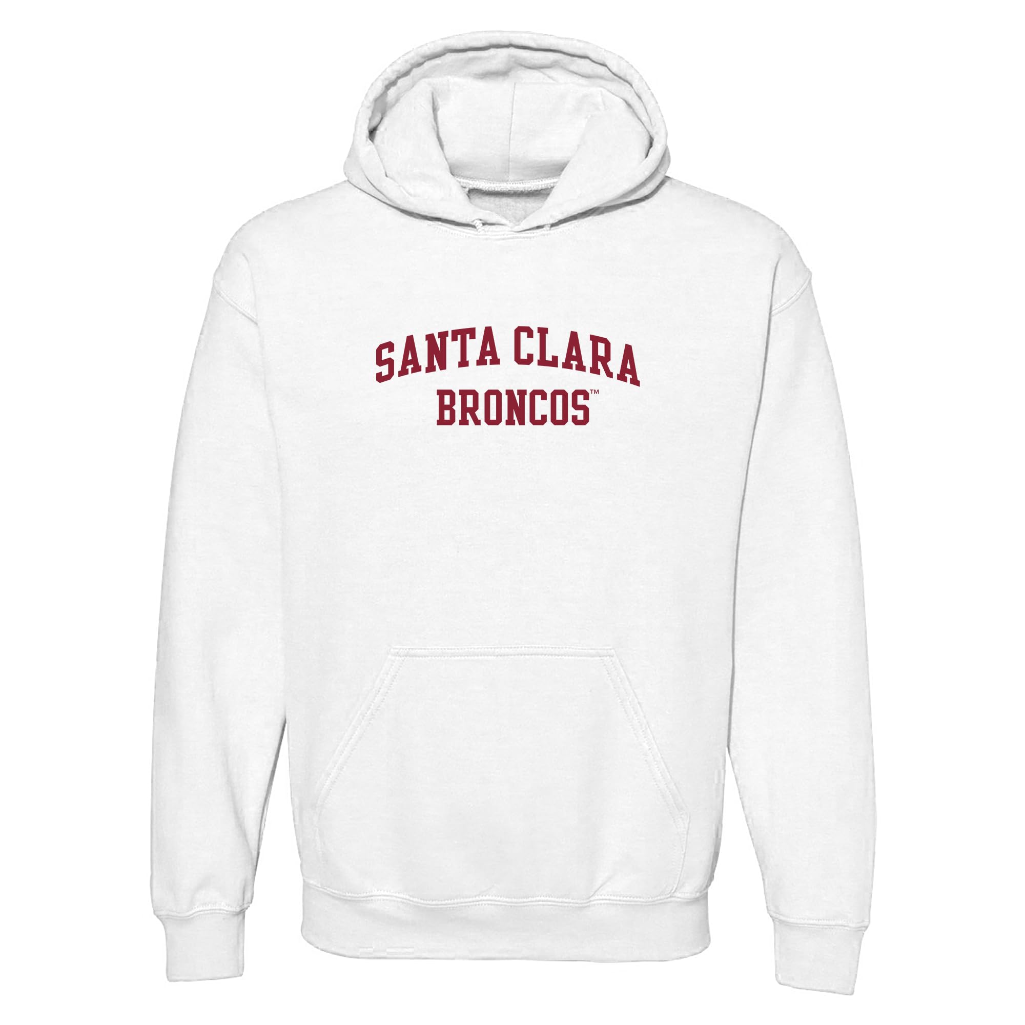 UGP Campus Apparel NCAA Officially licensed College - University Team Color Arch Logo Hoodie, Santa Clara Broncos White, Large โ image 1