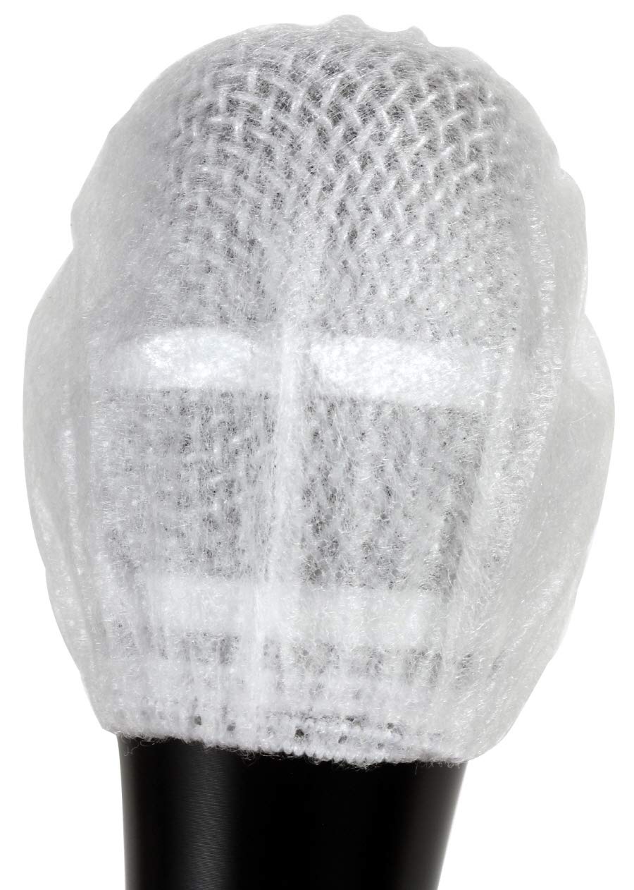 108PCS(54Pack) Large Size Clear 2021 Disposable Microphone Cover Hygienic Microphone Cover For Bluetooth mike Karaoke mic (White)