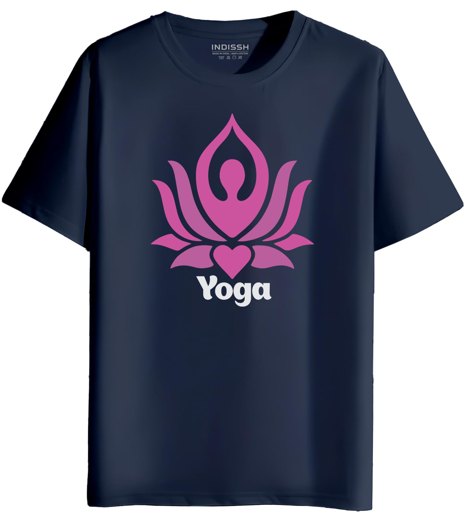 indissh Women's Regular Fit Half-Sleeves YOGA18 Themed Garphic Printed Tshirt|Regular Wear T-Shirt for Women's| Pack of 1 T-Shirt|-picture-32