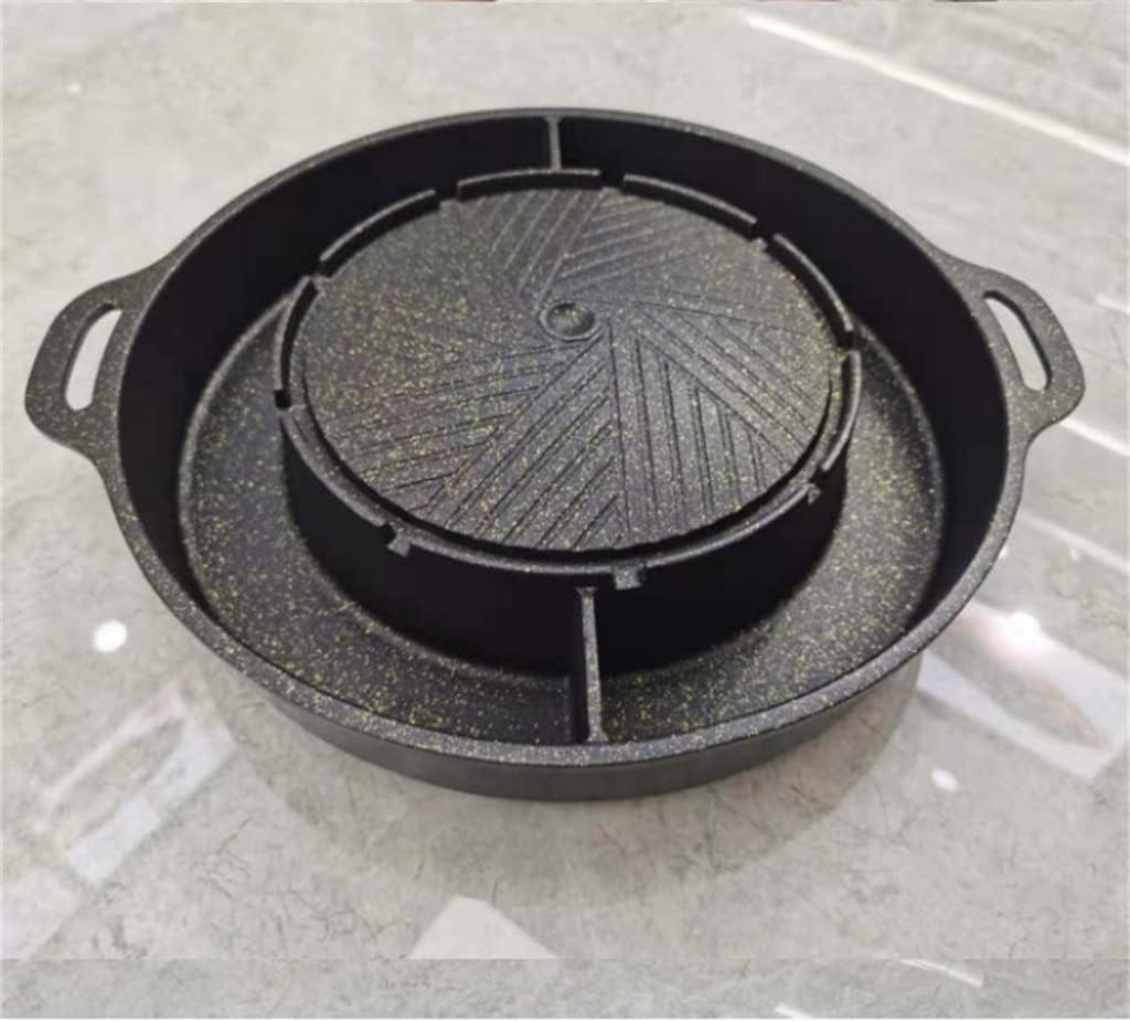 Aluminum Alloy Grill Pan, Non-Stick Grill Pan, Outdoor Multi-Function Grill Pan, Household Grill Pan, Non-Stick Coating Easy to Clean (Multicolor)