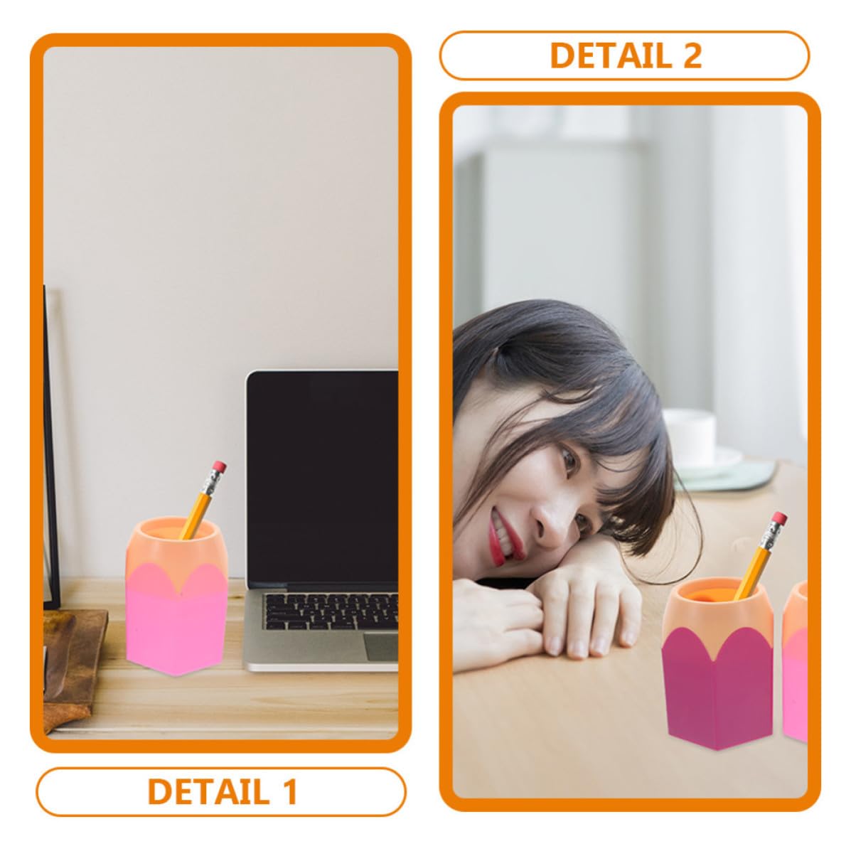 Artibetter Pots à Crayons Simple et Pratique Rangement Stylos et Pinceaux Maquillage Plusieurs styles Colorés en Abs Lot de 6 Organisateur de Bureau pour Bureau pour Étudiants à Domicile
