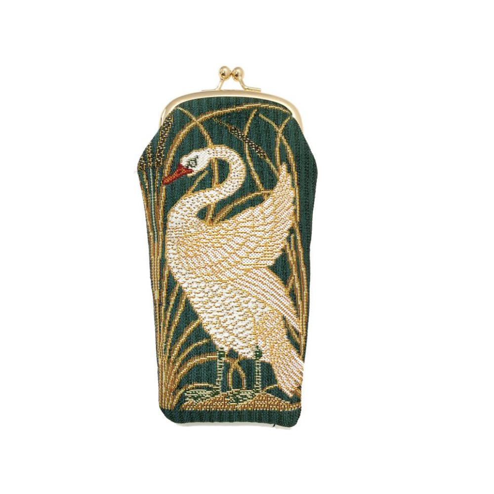 Signare Women's Swan Tapestry Glasses Case For Eyeglass Case With Fashion Pattern Design (Swan)
