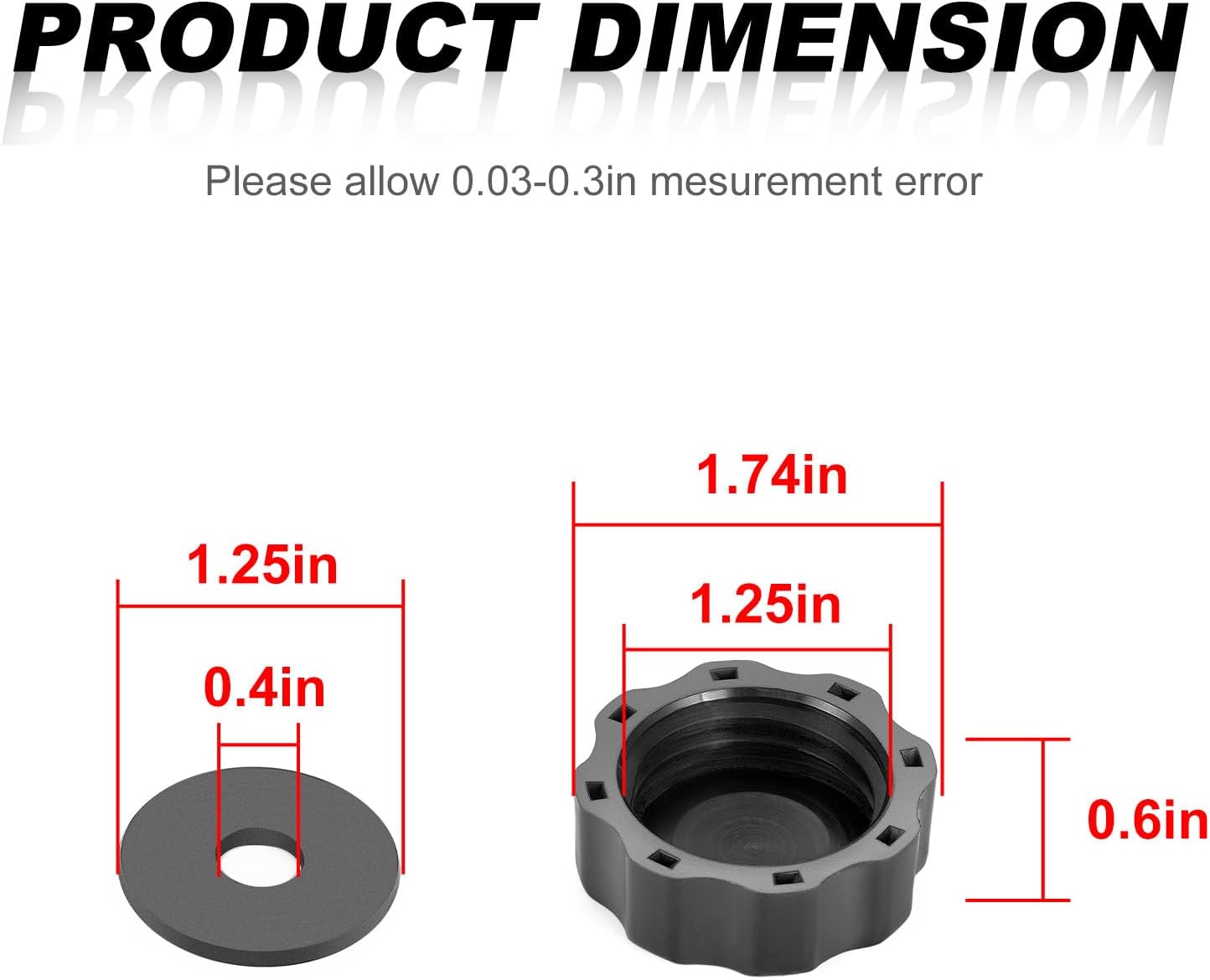 Coolant Reservoir Cap for Yamaha WR250F WR400F WR426F WR450F Rhino 450 Rhino 660 YXR45F YXR66F 1999-2009