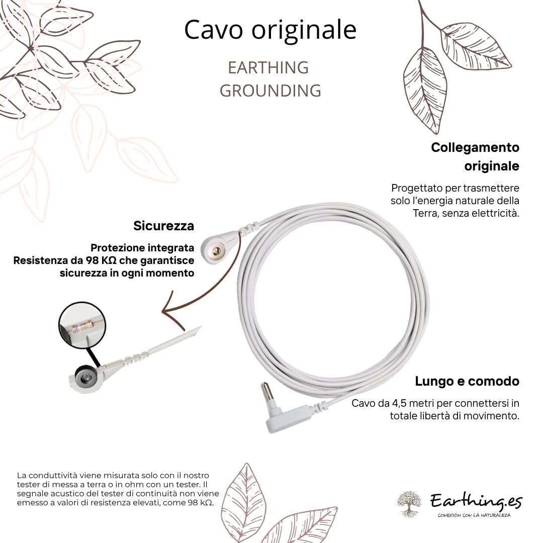 Lenzuolo Grounding e Earthing Connessione a Terra | Migliora il sonno profondo | Cotone biologico certificato Gots con argento | Kit completo (letto matrimoniale - queen size - 160 x 200 x