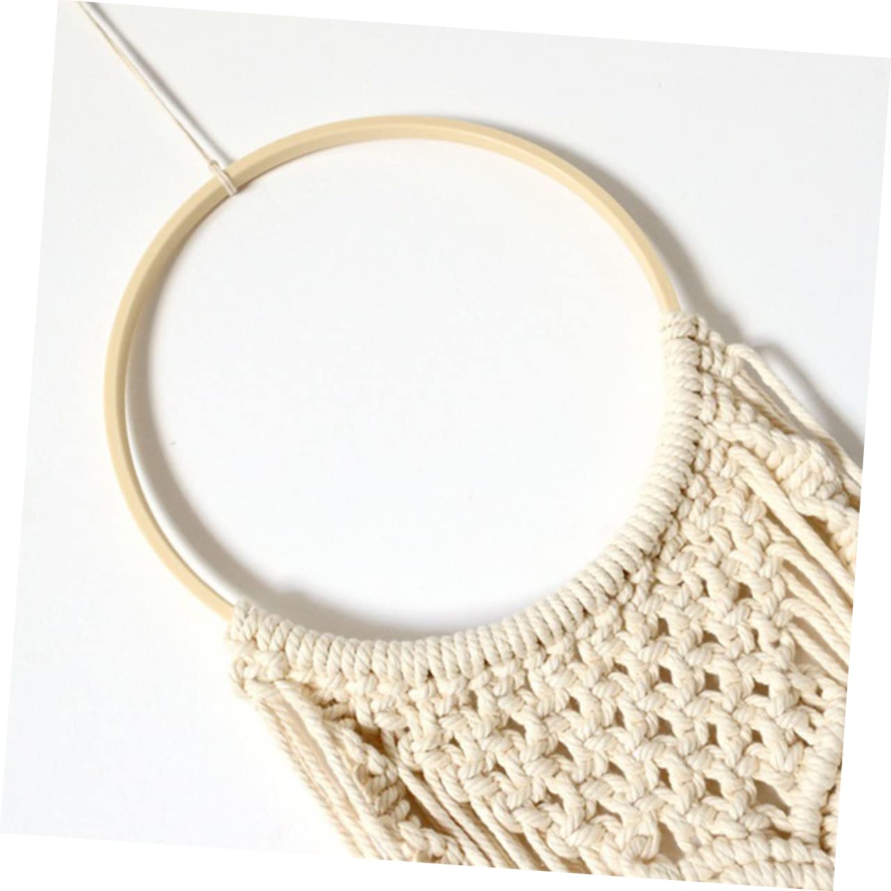 STOBAZA DIY Dream Catcher Kit 10pcs Ring 13cm Diameter for Wall Decor Macrame and Craft Yarn Projects