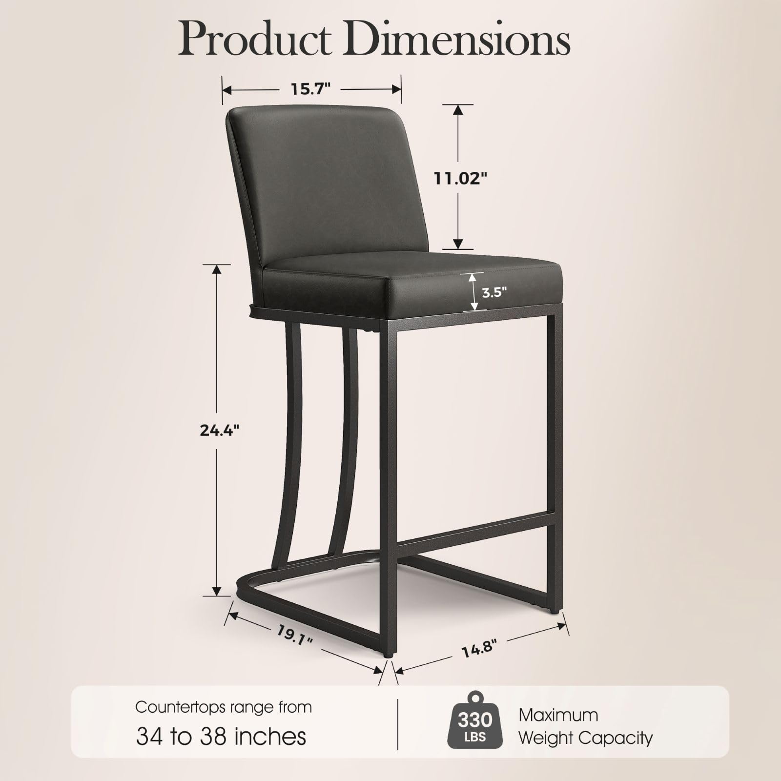 幾何学模様のバースツール Amazon｜Sophia & William 24インチ バースツール カウンター高