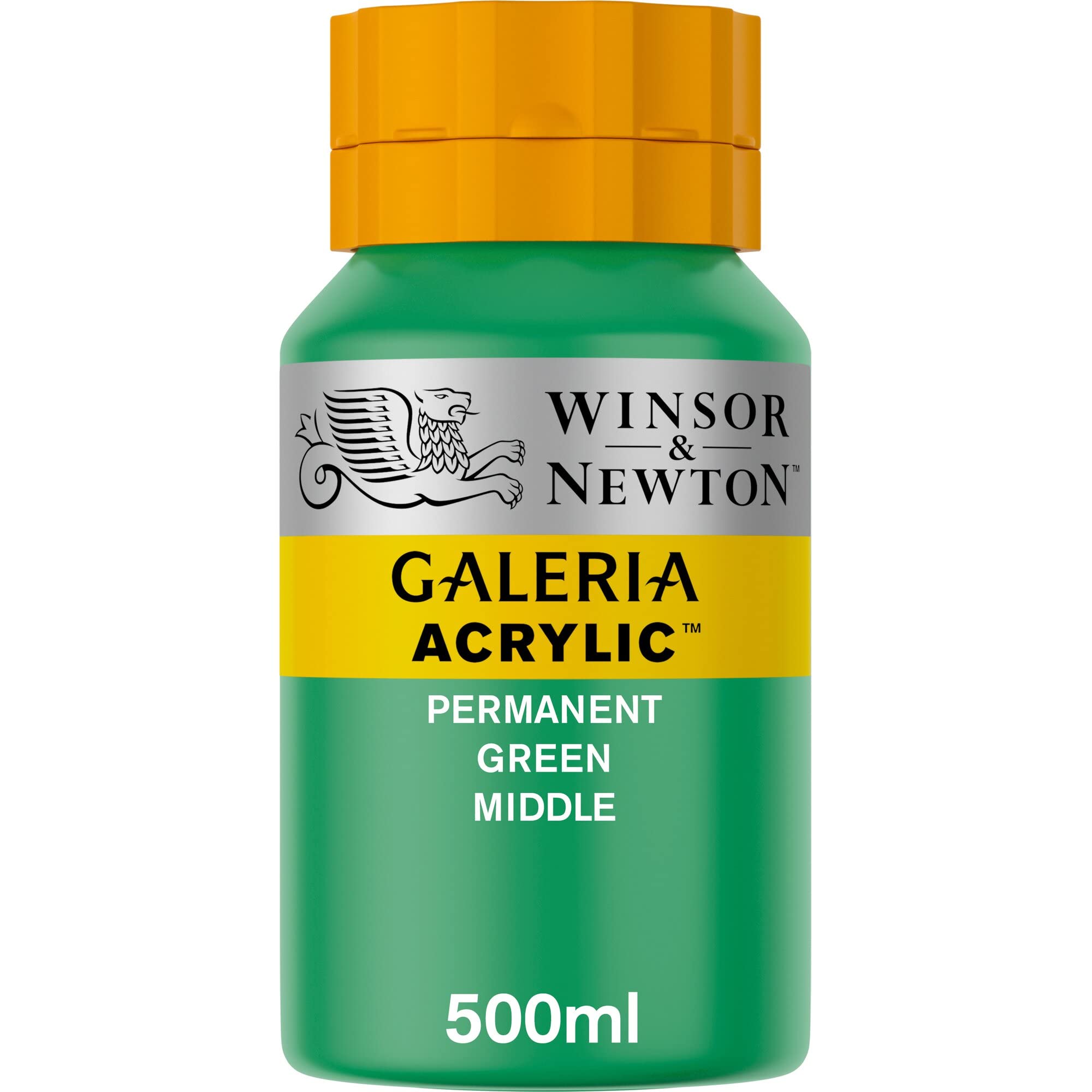 Winsor & Newton, Galeria Acrylic, Permanent Green Middle, 500ml
