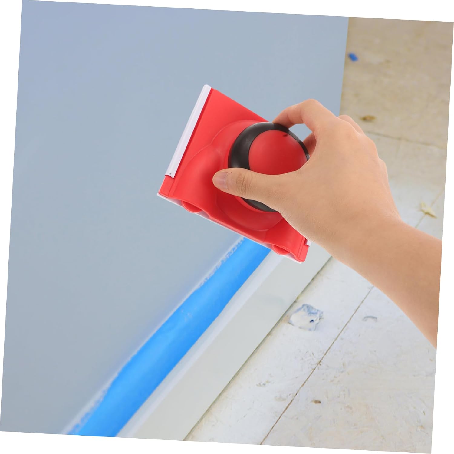 Uonlytech Paint Edge Trimmer Tool Portable Paint Edger Applicator for Walls and Ceilings Corner Brush Replacement Pads for Precise Edging and Trim Painting