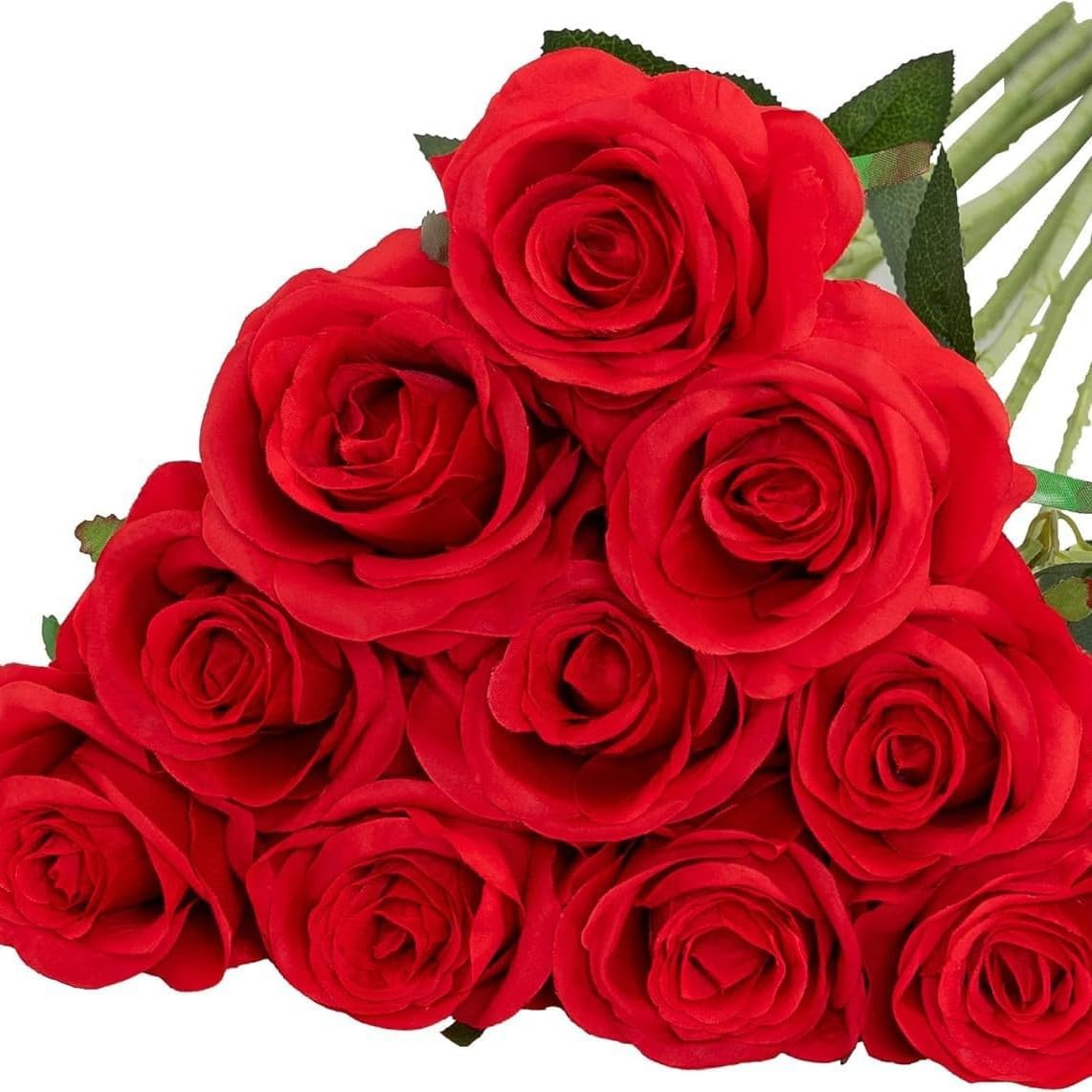 Vibrant Artificial Roses for Beautiful Indoor Decor Wedding Centerpieces and Floral Arrangements Perfect for Home and Office Display (10)