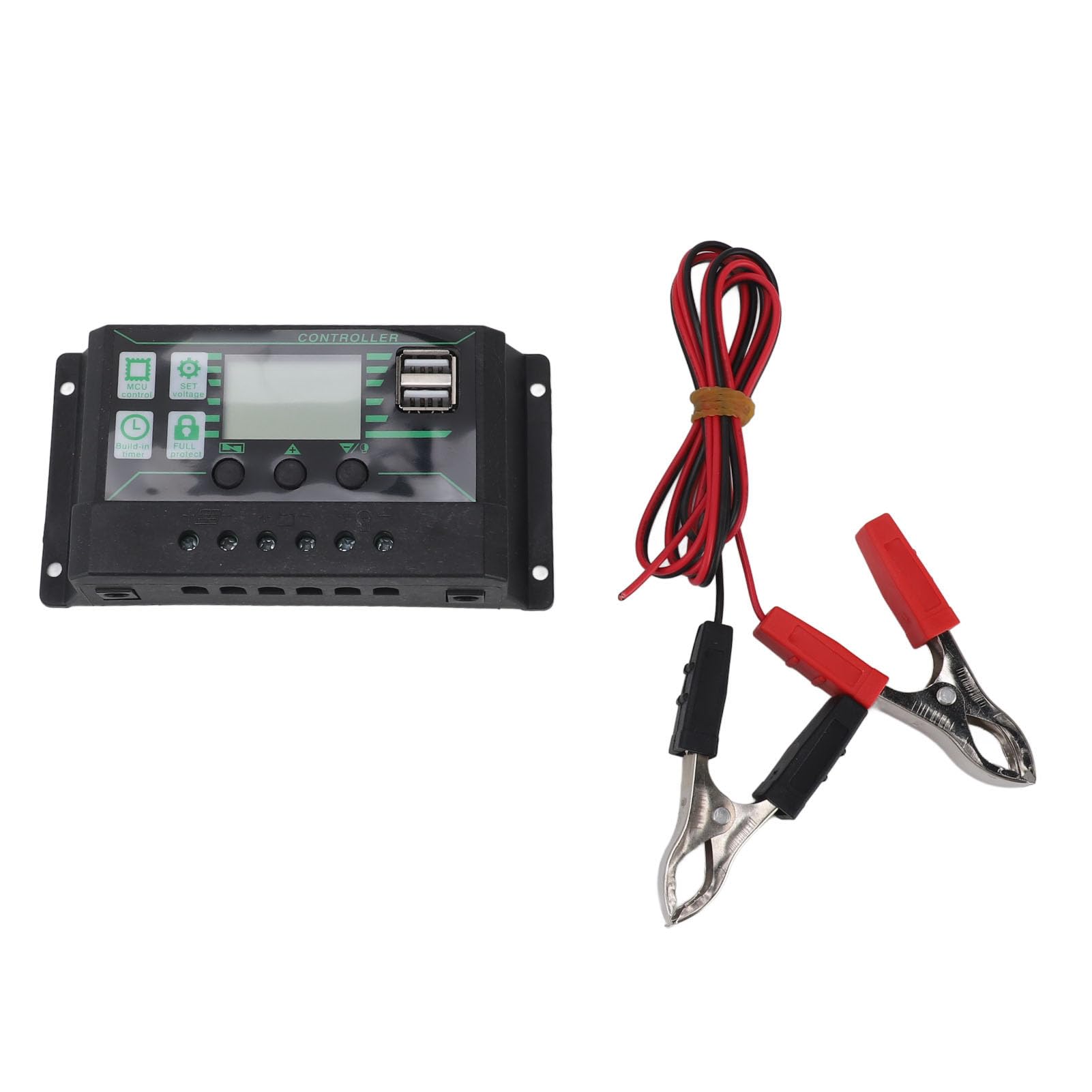 Yctze Kit de Panel Solar de 300 W, Kit de Panel Solar Monocristalino de 300 W con Controlador y Batería de 18 V, Energía y Eólica para Camping RV