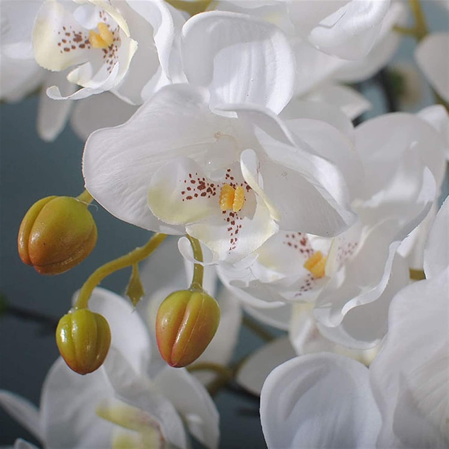 Sztuczne Orchidee 15 Główek Sztuczny Kwiat Porcelanowy Wazon Sztuczna Orchidea Duża Doniczka Sztuczne Kwiaty Phalaenopsis Sztuczne Kwiaty