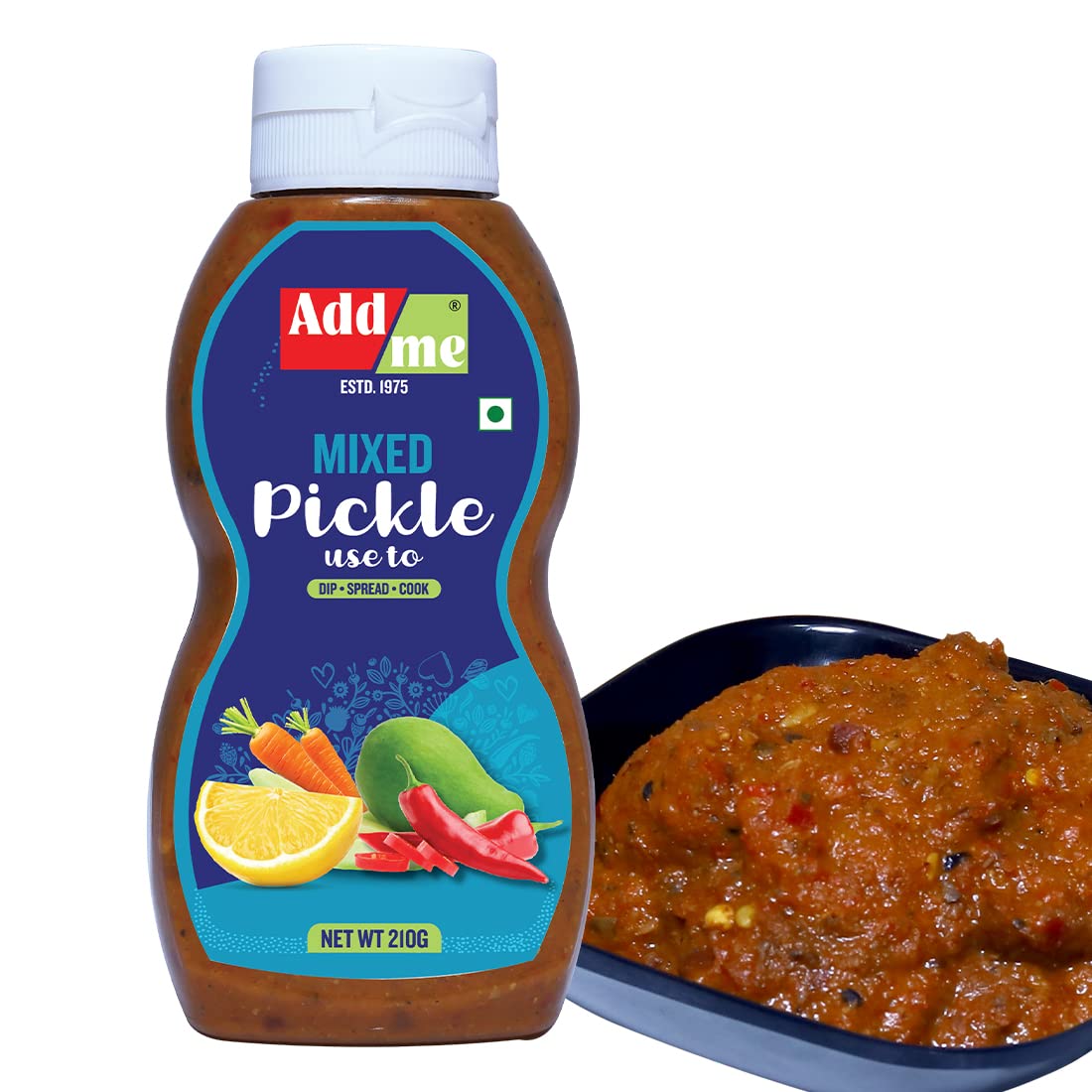 Add me Homemade Mixed Pickle Chutney Sauce 210 G ghar ki Mix achari Chutney Squeeze Bottle (B0B21QQRXG) Amazon Price History, Amazon Price Tracker