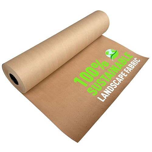 Miniatura 10 de Sandbaggy Tela biodegradable para paisajes, papel de jardín para malas hierbas, rollos de mantillo de papel, fabricados en Estados Unidos (4 pies x