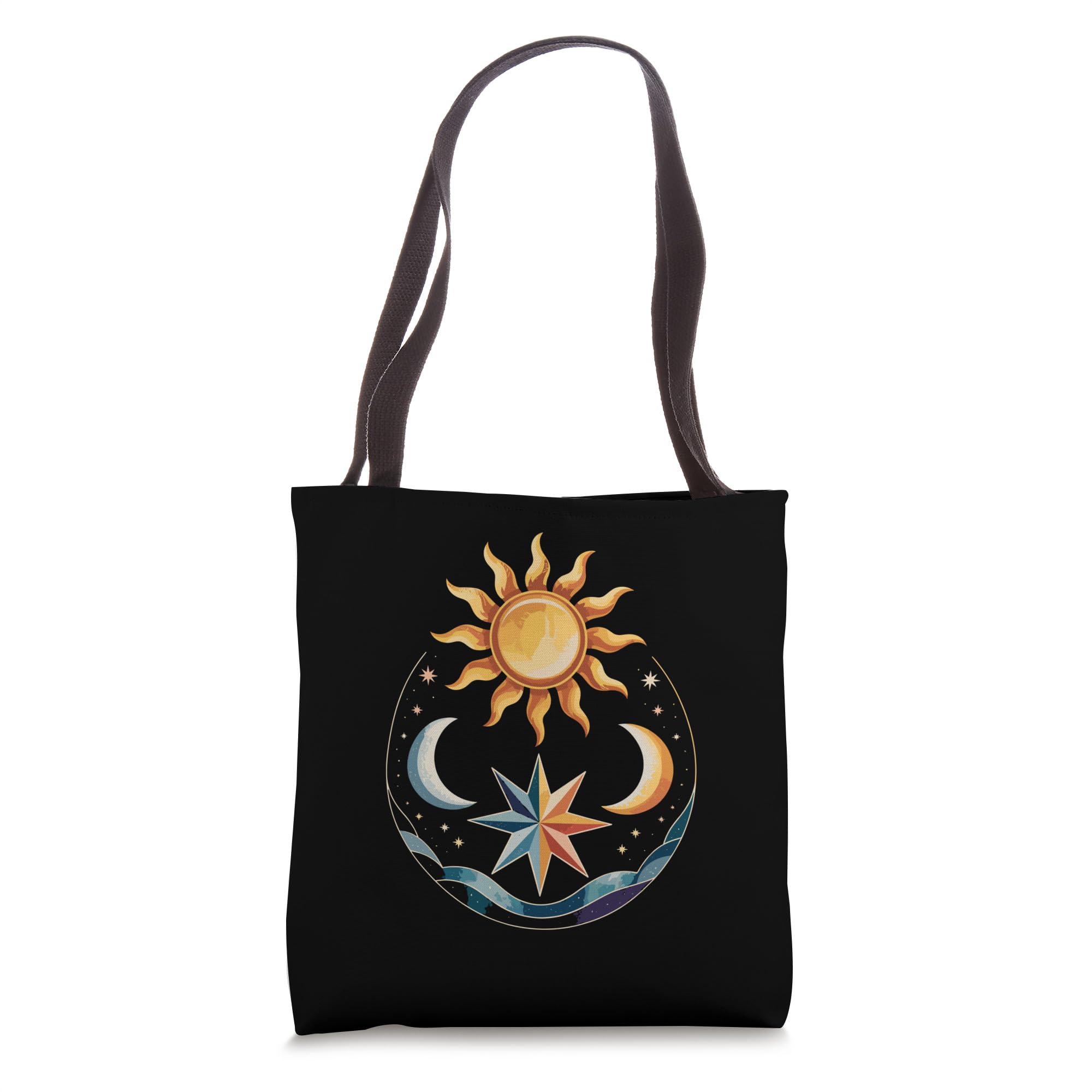 Purple Celestial Sun and Moon Tote Bag : Clothing ...