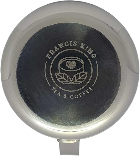 Miniatura 6 de Francis King Jarra de espuma de leche espresso de acero inoxidable de 20 onzas con lápiz de arte latte. Acero inoxidable 304 con medidas en relieve